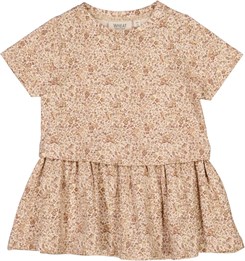 Wheat dress Adea - Rose flowers